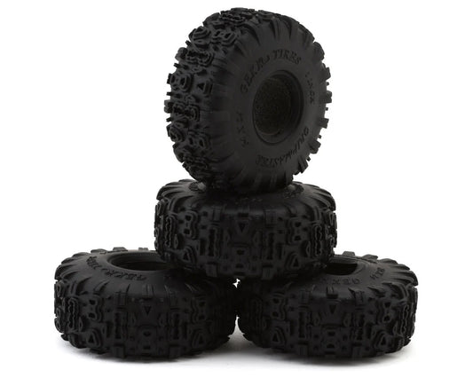 Gekko Gripmaster 1.0" Micro Rock Crawler Tires (4) (64mm OD) w/Foam Inserts