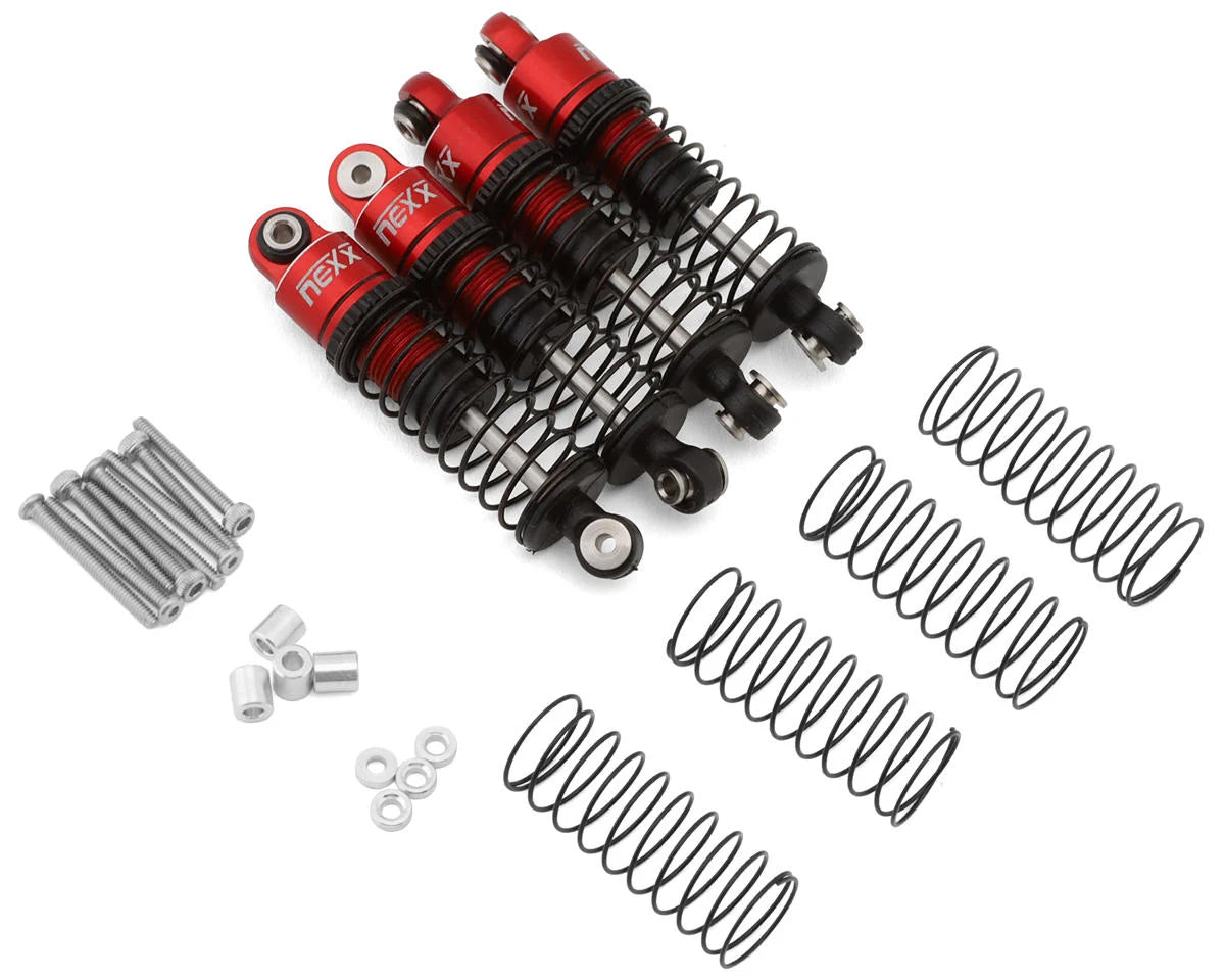 Redcat Ascent-32 37mm Aluminum Threaded Oil-Filled Shocks (Red) (4)