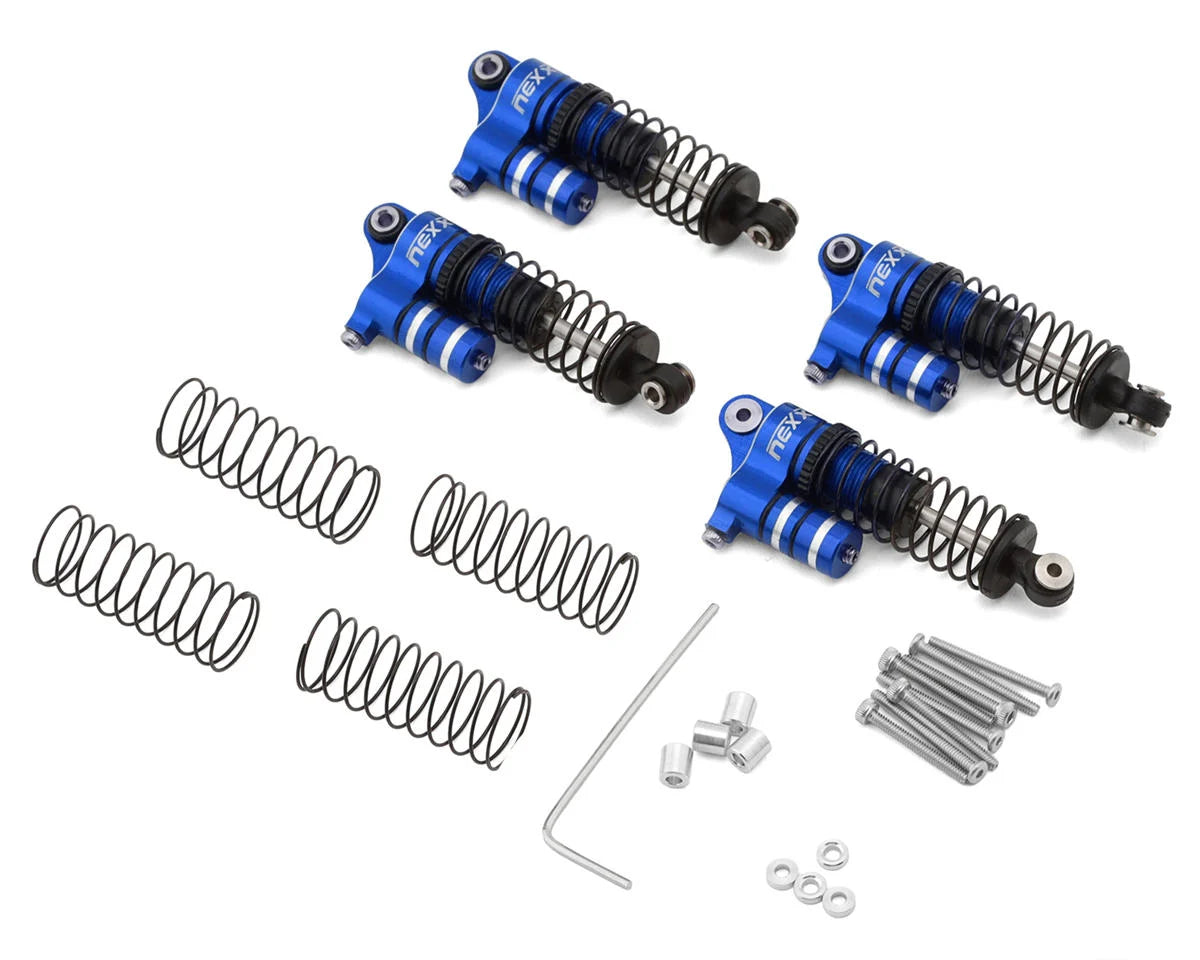 Redcat Ascent-32 37mm Aluminum Threaded Oil-Filled Reservoir Shocks (Blue) (4)