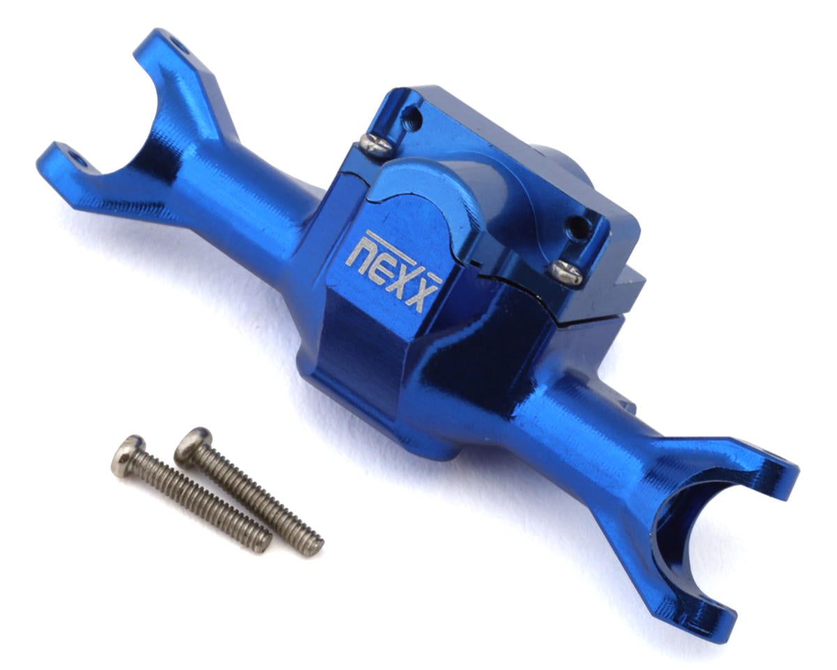 Axial SCX30 Aluminum Front Axle Housing (Blue)