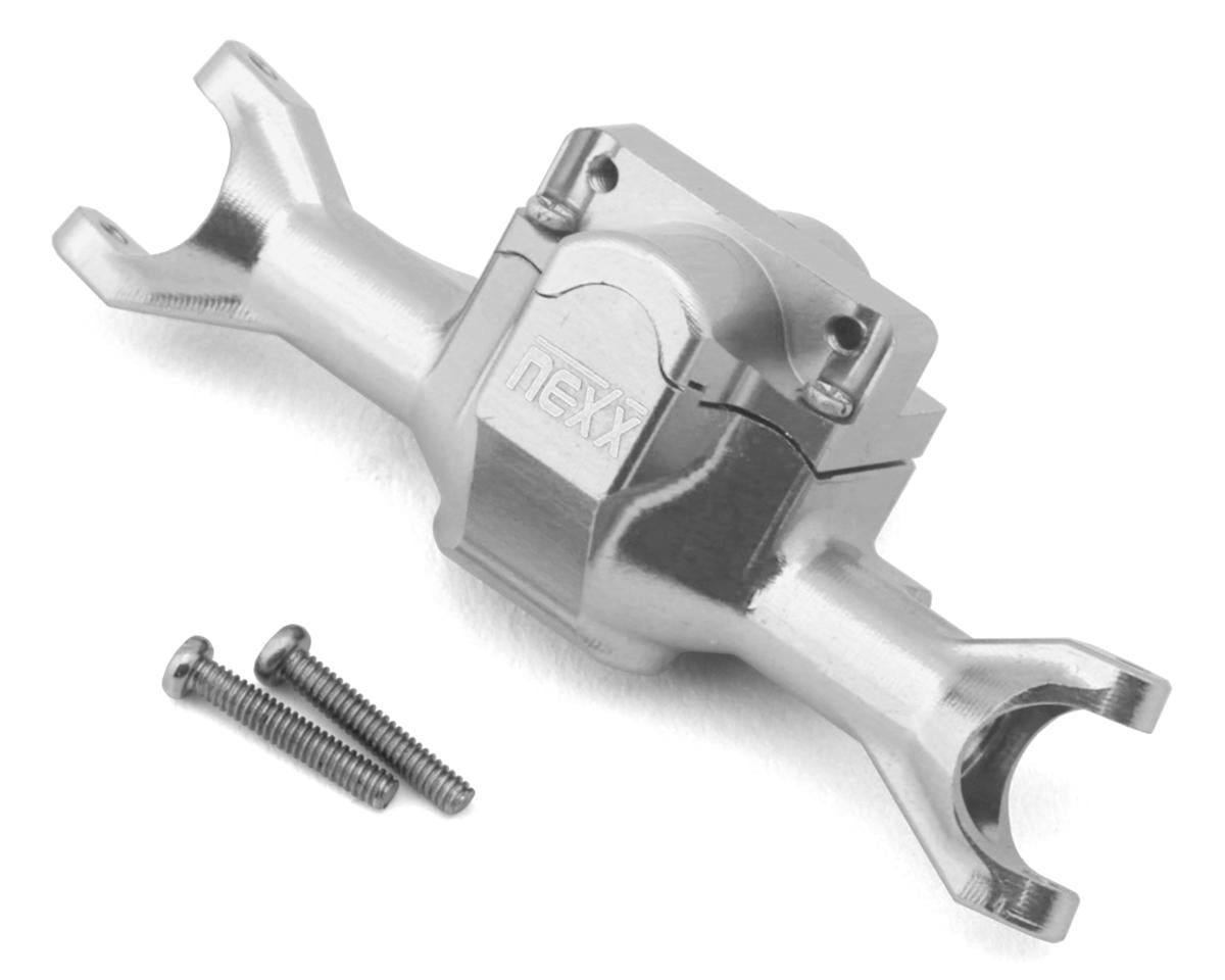 Axial SCX30 Aluminum Front Axle Housing (Silver)