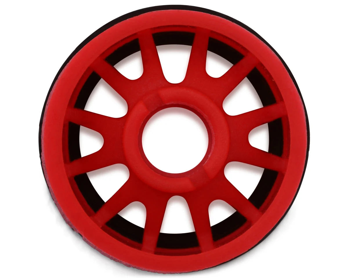 Mini-Z RWD "JUD" EVO Rear Threaded Side-Wall Carbon Fiber Rims (0mm Offset) (Red) (2)