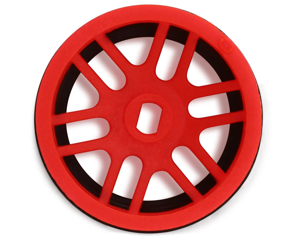 Mini-Z AWD "JUD" EVO Front Threaded Side-Wall Carbon Fiber Rims (0mm Offset) (Red) (2)