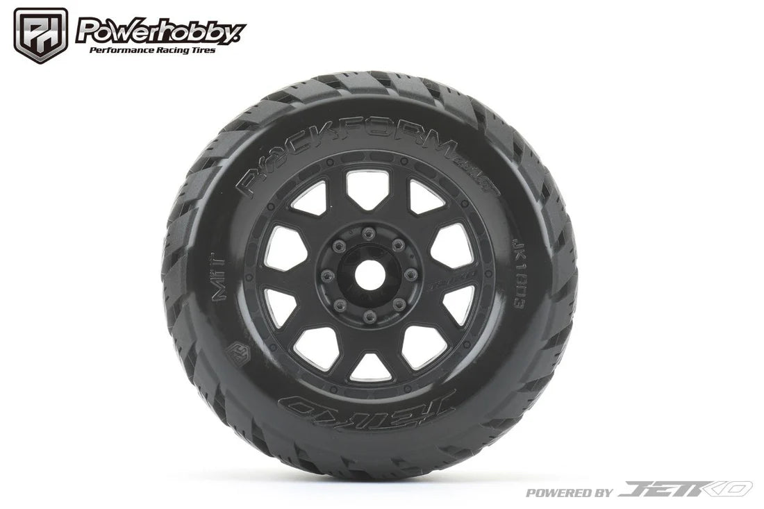 1/8 MT 3.8 Rockform Belted Mounted Tires w Removable Hex Wheels (2)