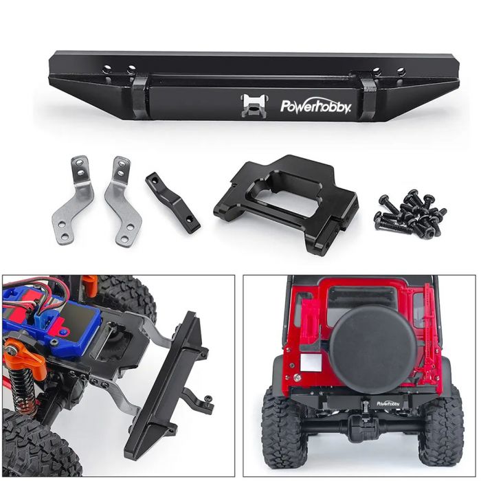 POWERHOBBY Metal F/R bumpers w/LED lights, TRX4-M