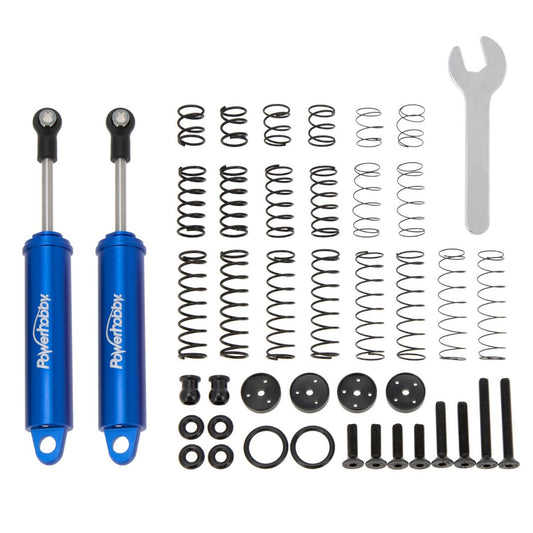 Promatics Two Stage 100mm Internal Spring Shocks, Blue, 2 Shocks