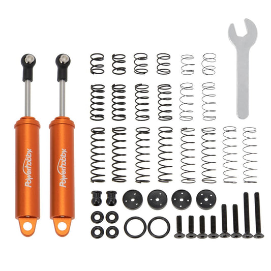 Promatics Two Stage 100mm Internal Spring Shocks, Orange, 2 Shocks