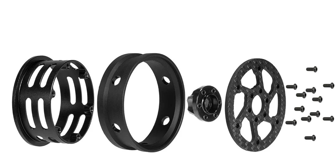 1.9" Carbon Fiber Lightweight Beadlock Wheels (x4)