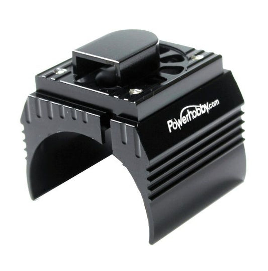 Aluminum Motor Heatsink/ Fan for 540 and 550 Size Motors, Black