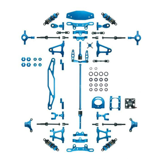 Powerhobby Aluminum Upgrade Kit, Blue, TT-02