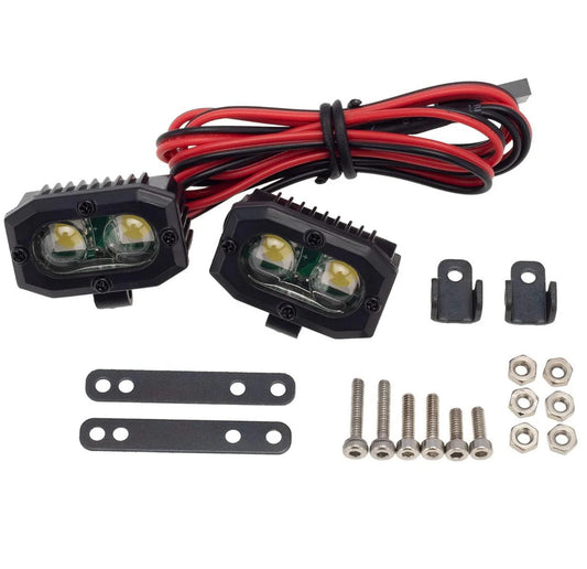 Double lamp LED Lights Headlights Spotlight for 1/10 1/8