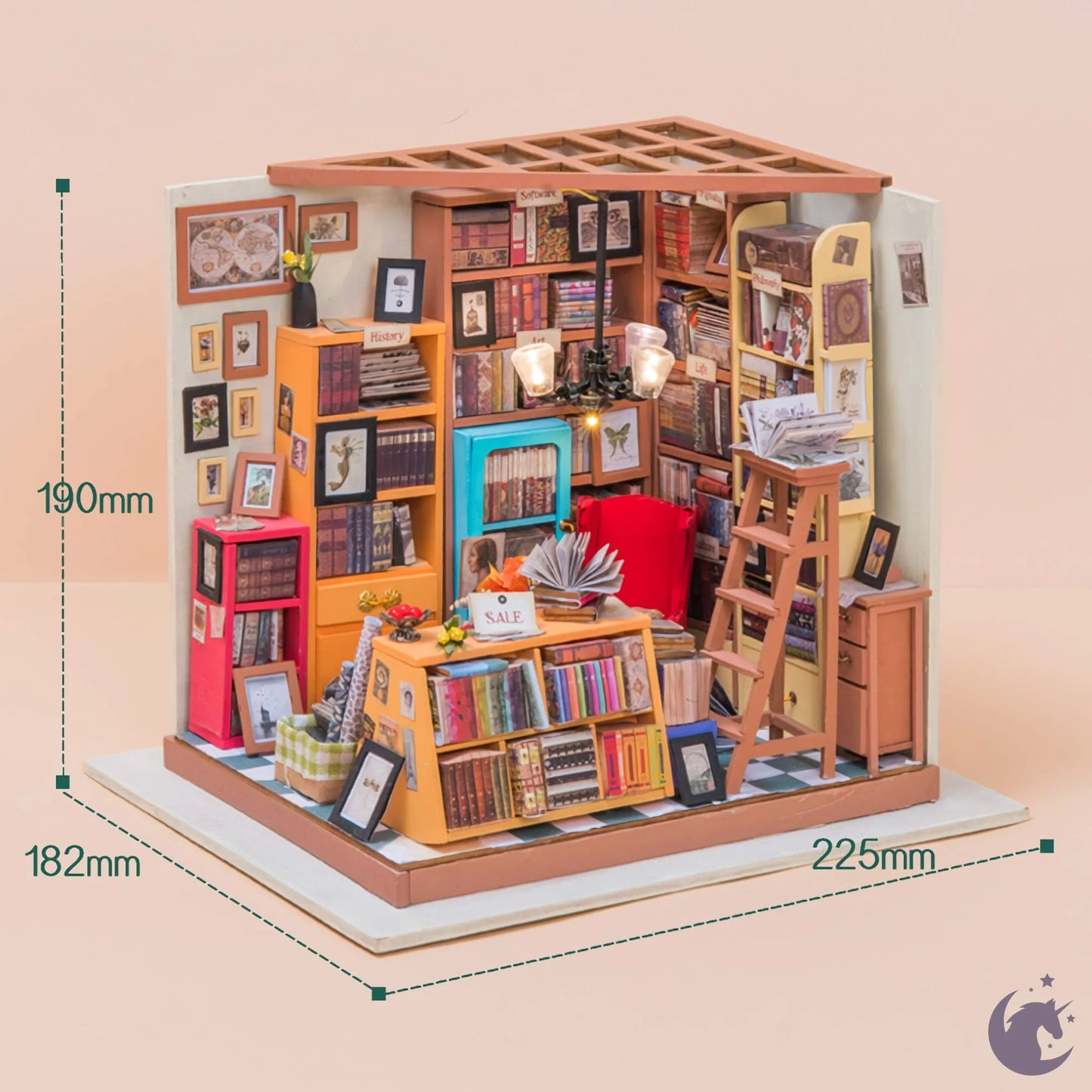 Sam's Study | Robotime DG102 DIY 1:24 Dollhouse Miniatures Kit