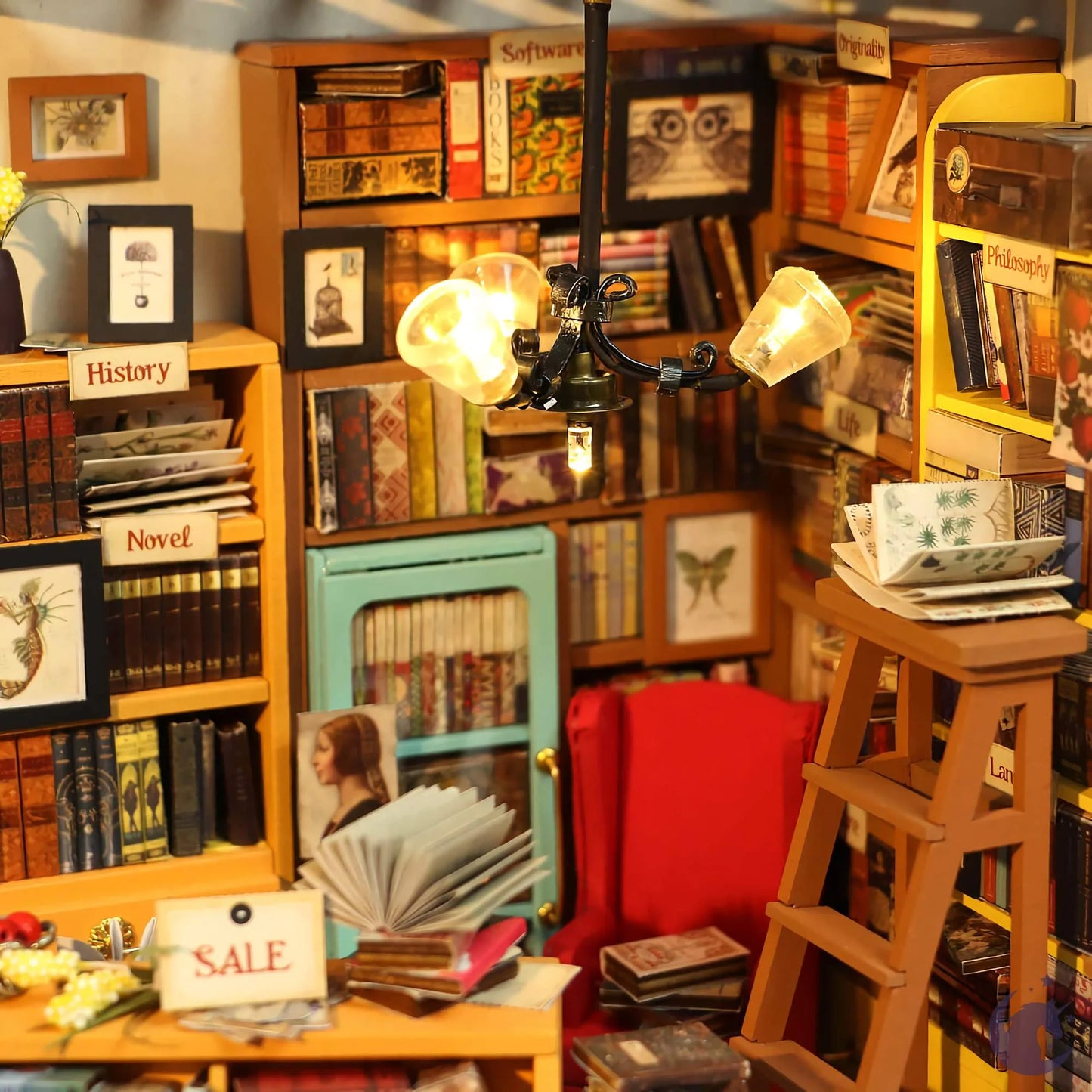Sam's Study | Robotime DG102 DIY 1:24 Dollhouse Miniatures Kit