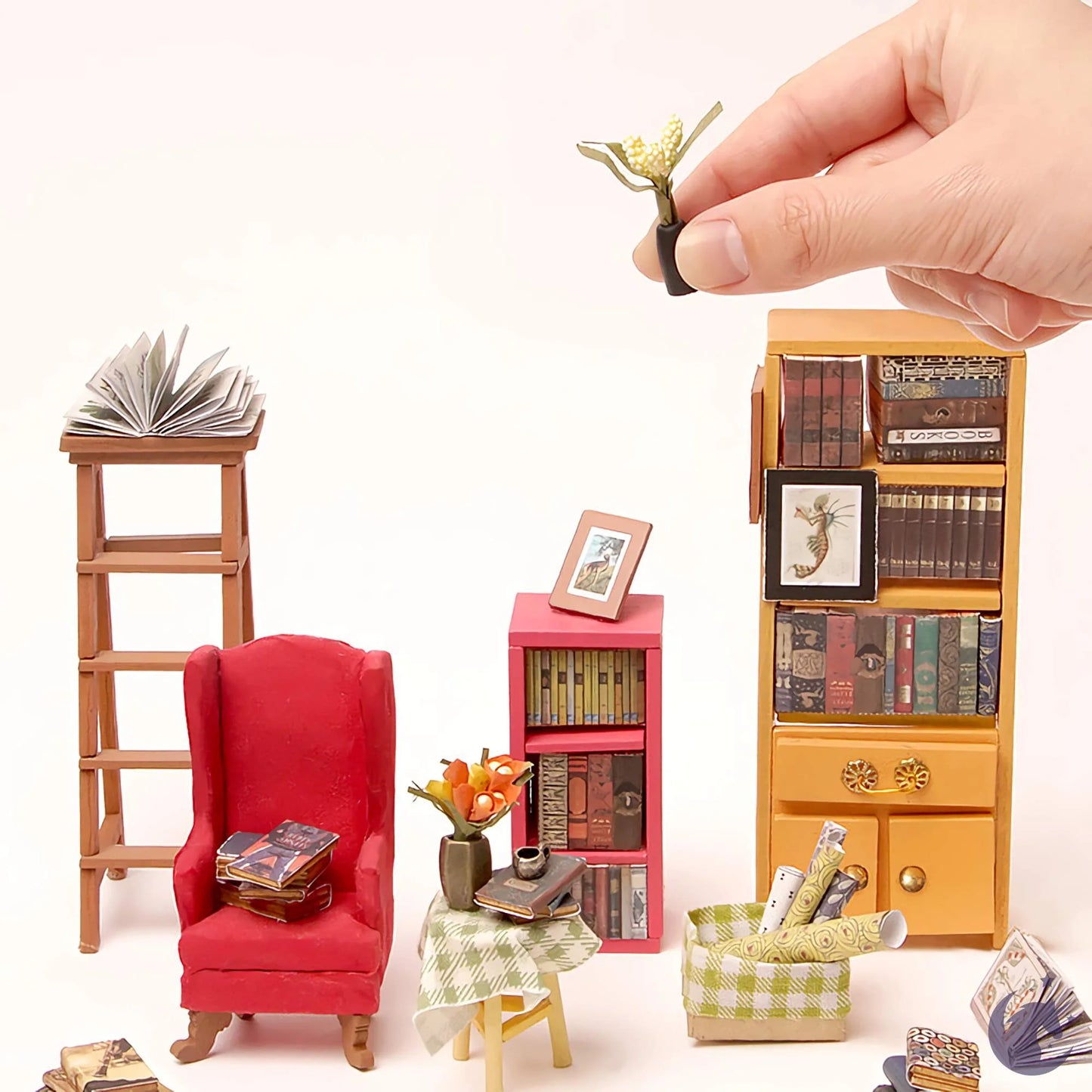 Sam's Study | Robotime DG102 DIY 1:24 Dollhouse Miniatures Kit