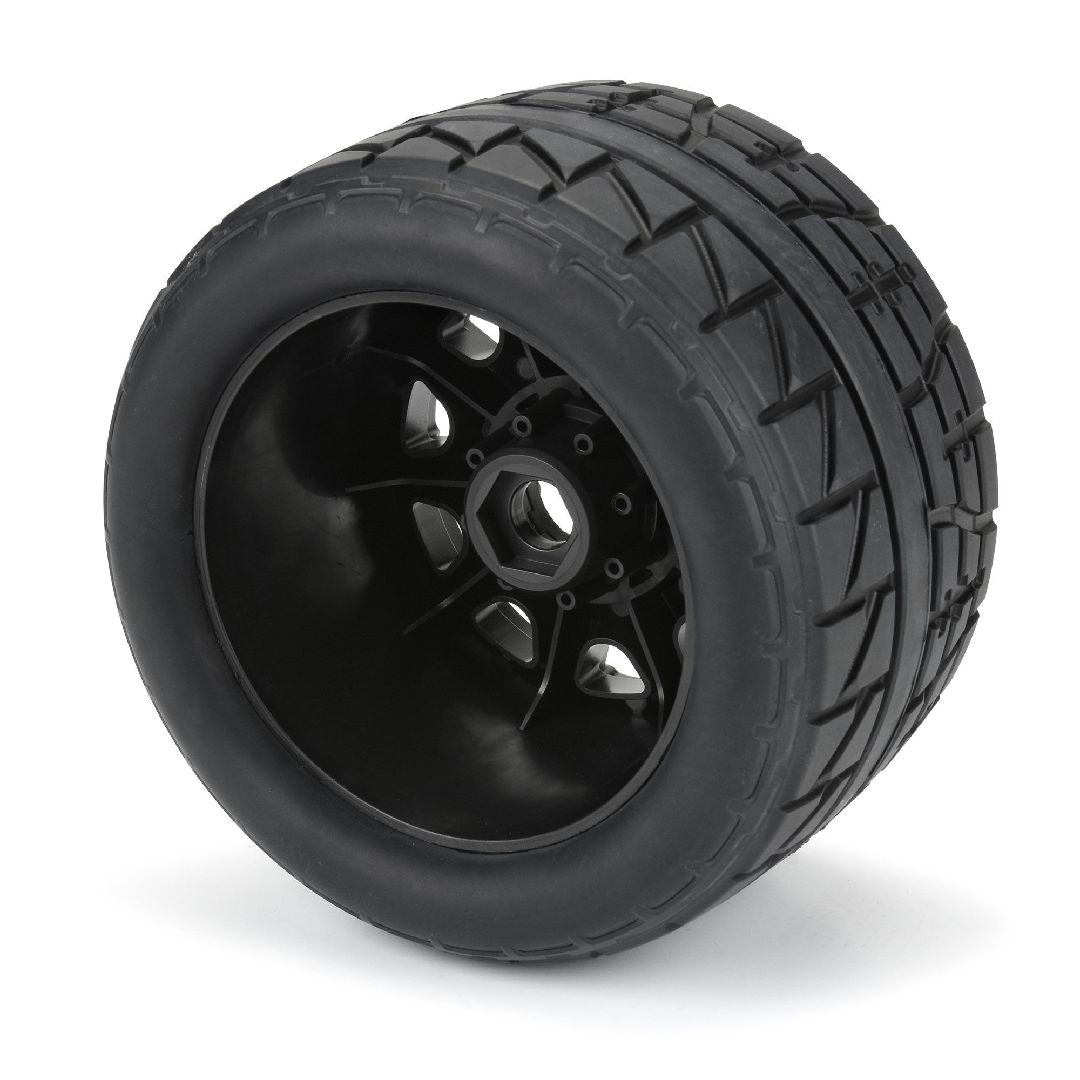3.8" Menace BELTED Tires on Black Rem Hex Wheels (x2)