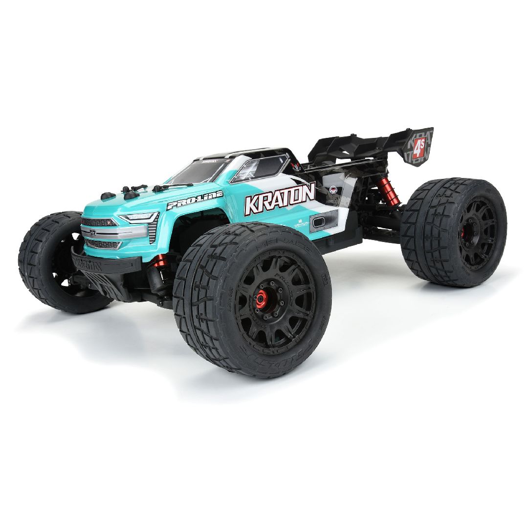 3.8" Menace BELTED Tires on Black Rem Hex Wheels (x2)