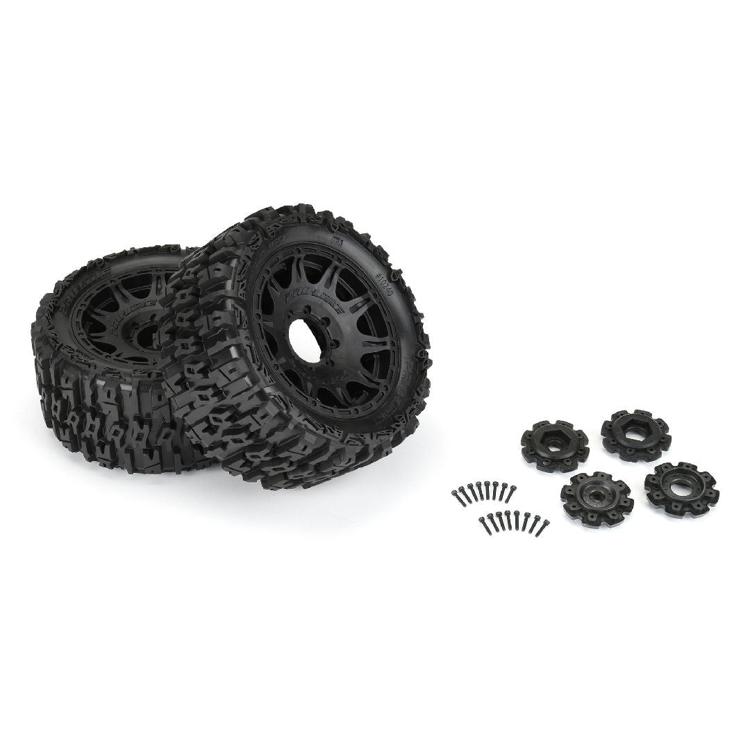 Trencher F/R 5.7” Tires Mounted 24mm Black Raid 8x48 Hex (x2)