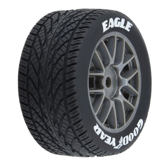 Goodyear Eagle Rain Tire F/R MTD Gray for Losi NASCAR Racecar (x4)