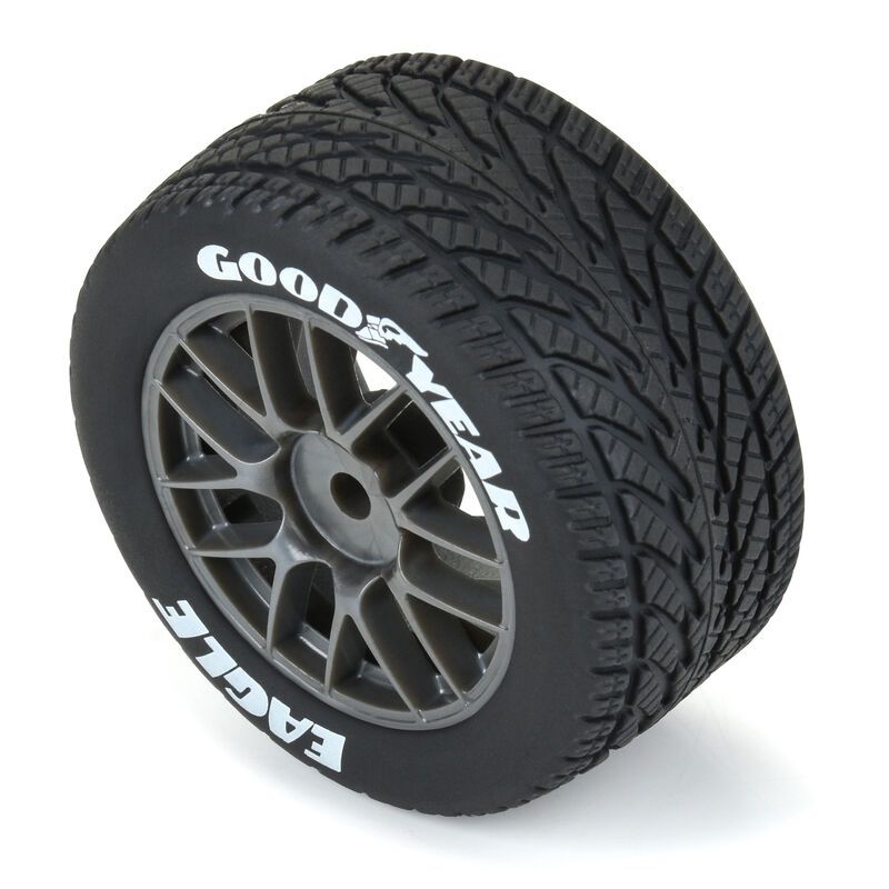 Goodyear Eagle Rain Tire F/R MTD Gray for Losi NASCAR Racecar (x4)