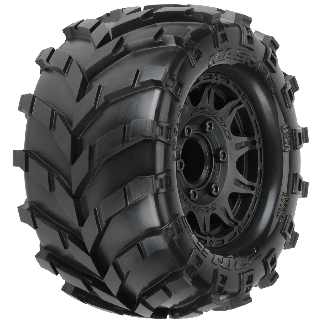 Masher 2.8" Tires on Black Rem Hex Wheels (x2)