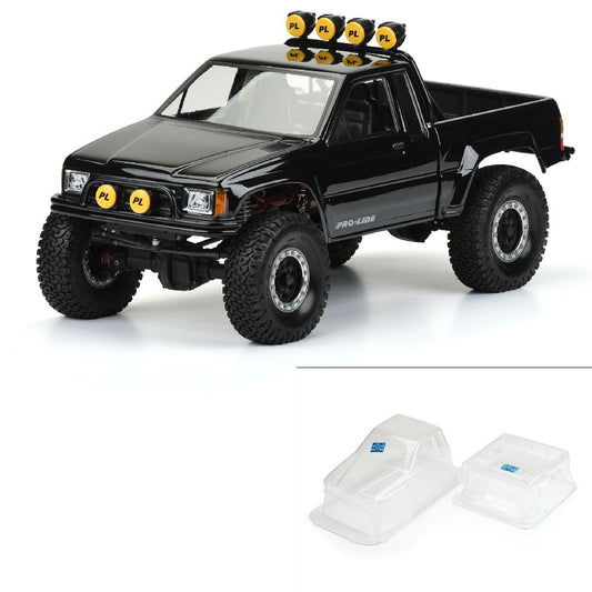 '85 Toyota HiLux Clear Body (Cab/Bed) SCX10 Honcho 12.3"