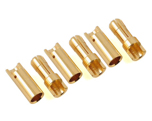 5.5mm "Super Bullet" Solid Gold Connectors (3 Male/3 Female)