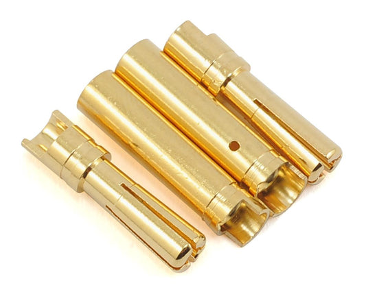 4.0mm "Super Bullet" Solid Gold Connectors (2 Male/2 Female)