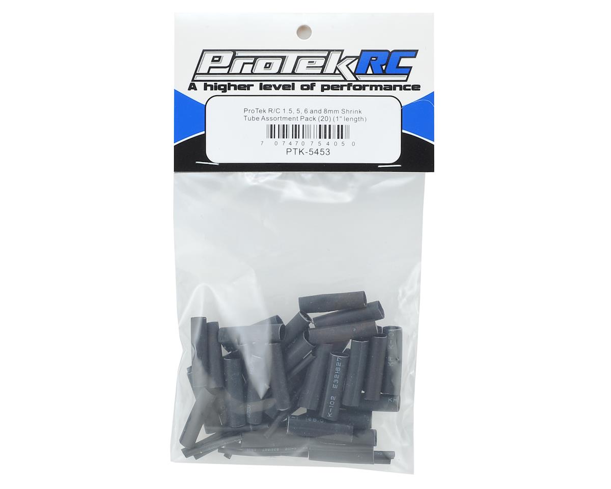 1.5, 5, 6 & 8mm Shrink Tube Mix Pack (Black) (20) (1" Length)