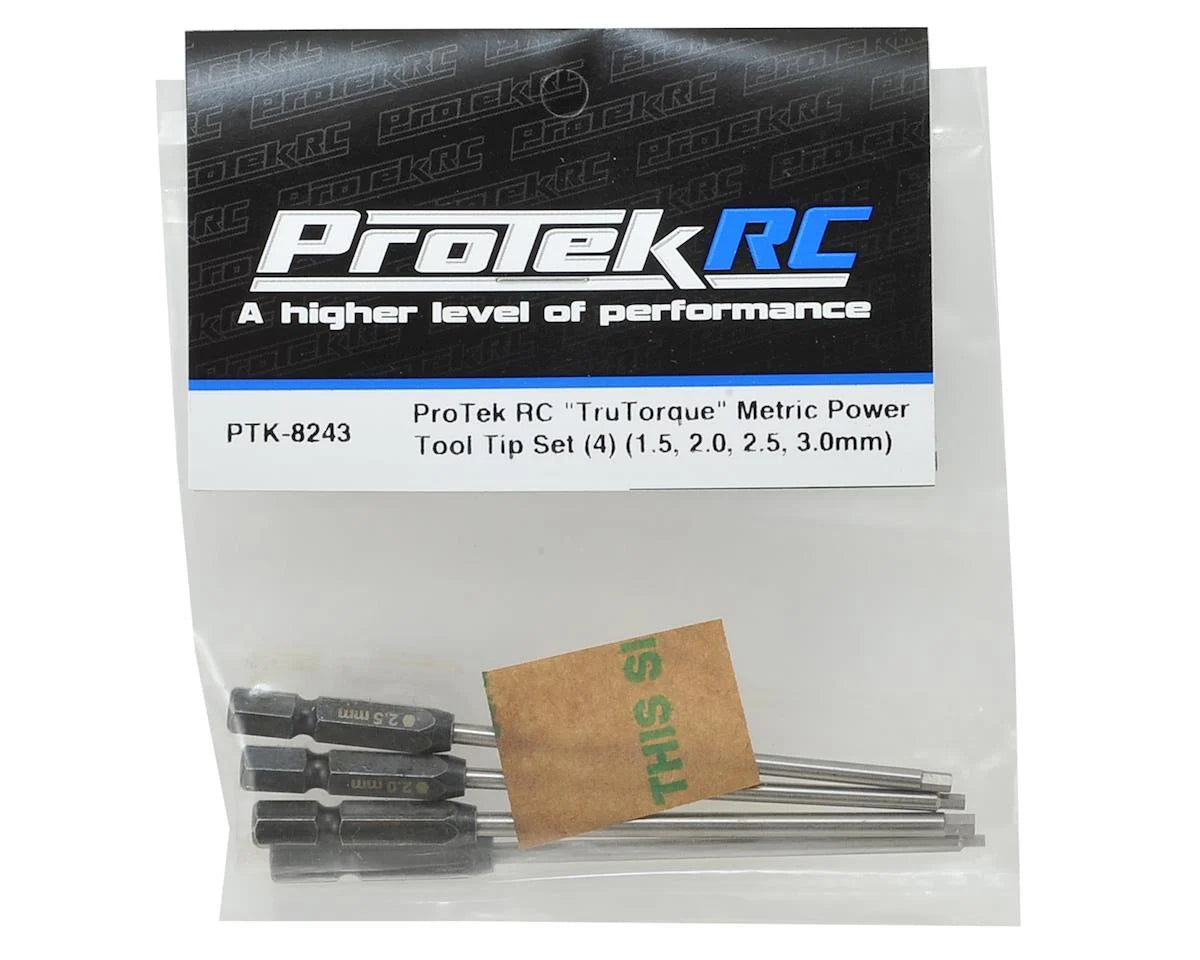ProTek RC "TruTorque" Metric 1/4" Power Drill Tip Set (x4)