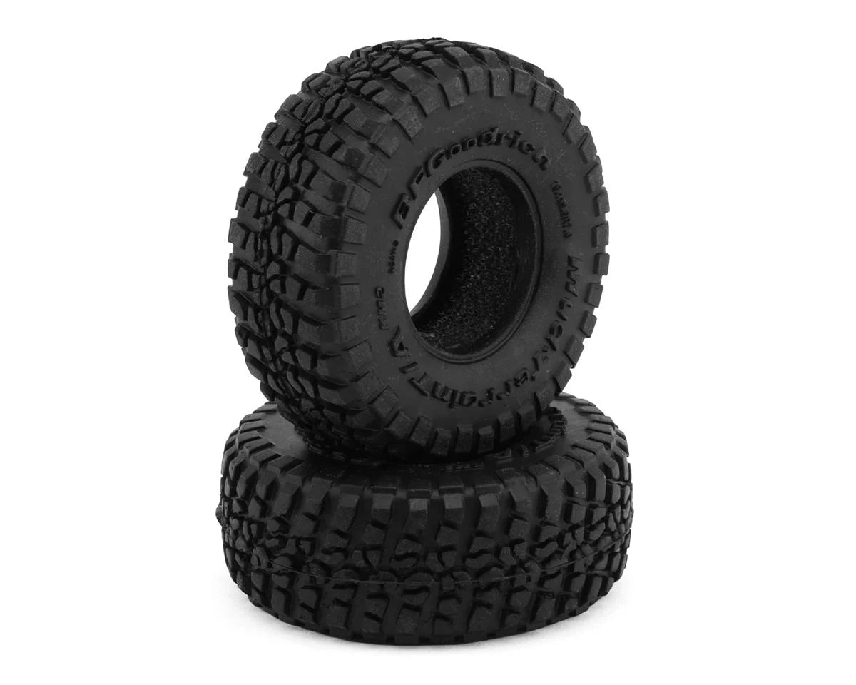 BFGoodrich Mud Terrain T/A KM2 0.7" Scale Micro Crawler Tires (2) (X2S3) (41mm OD) w/Foam Inserts