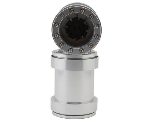 Universal Monster Truck Beadlock Wheels V2 (Silver) (2) (Clod Buster)