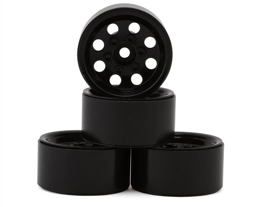 Stamped Steel 1.0" Pro8 Beadlock Wheels (Black) (4)