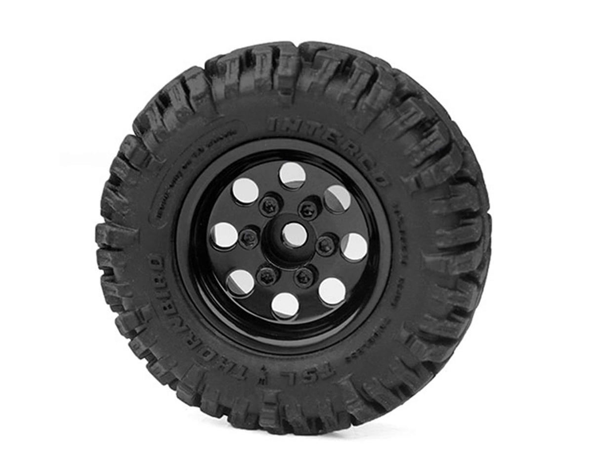 Stamped Steel 1.0" Pro8 Beadlock Wheels (Black) (4)