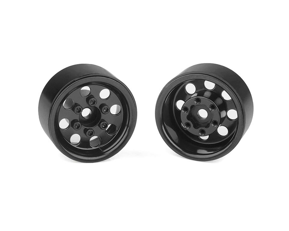 Stamped Steel 1.0" Pro8 Beadlock Wheels (Black) (4)