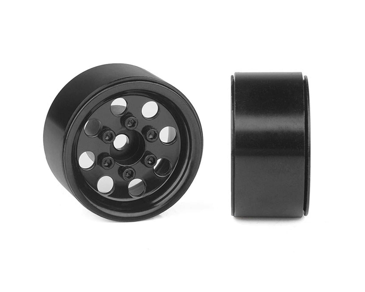 Stamped Steel 1.0" Pro8 Beadlock Wheels (Black) (4)