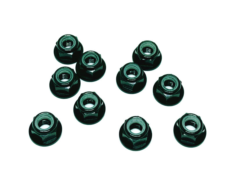 Flanged Nylon Lock Nut M5 (10pcs) Black