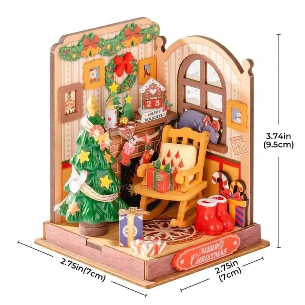 Christmas Fireplace  - DIY Miniature House Kit