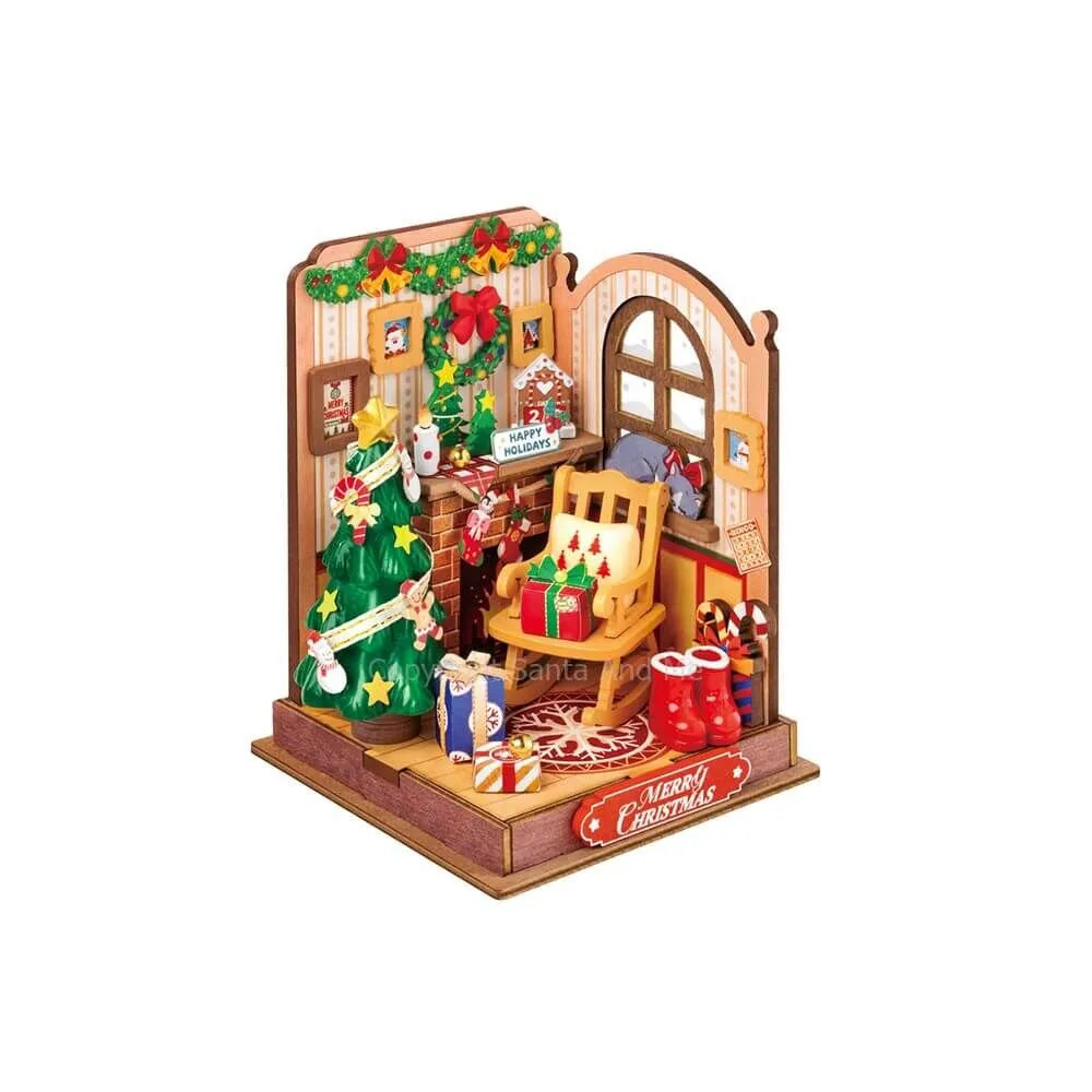 Christmas Fireplace  - DIY Miniature House Kit