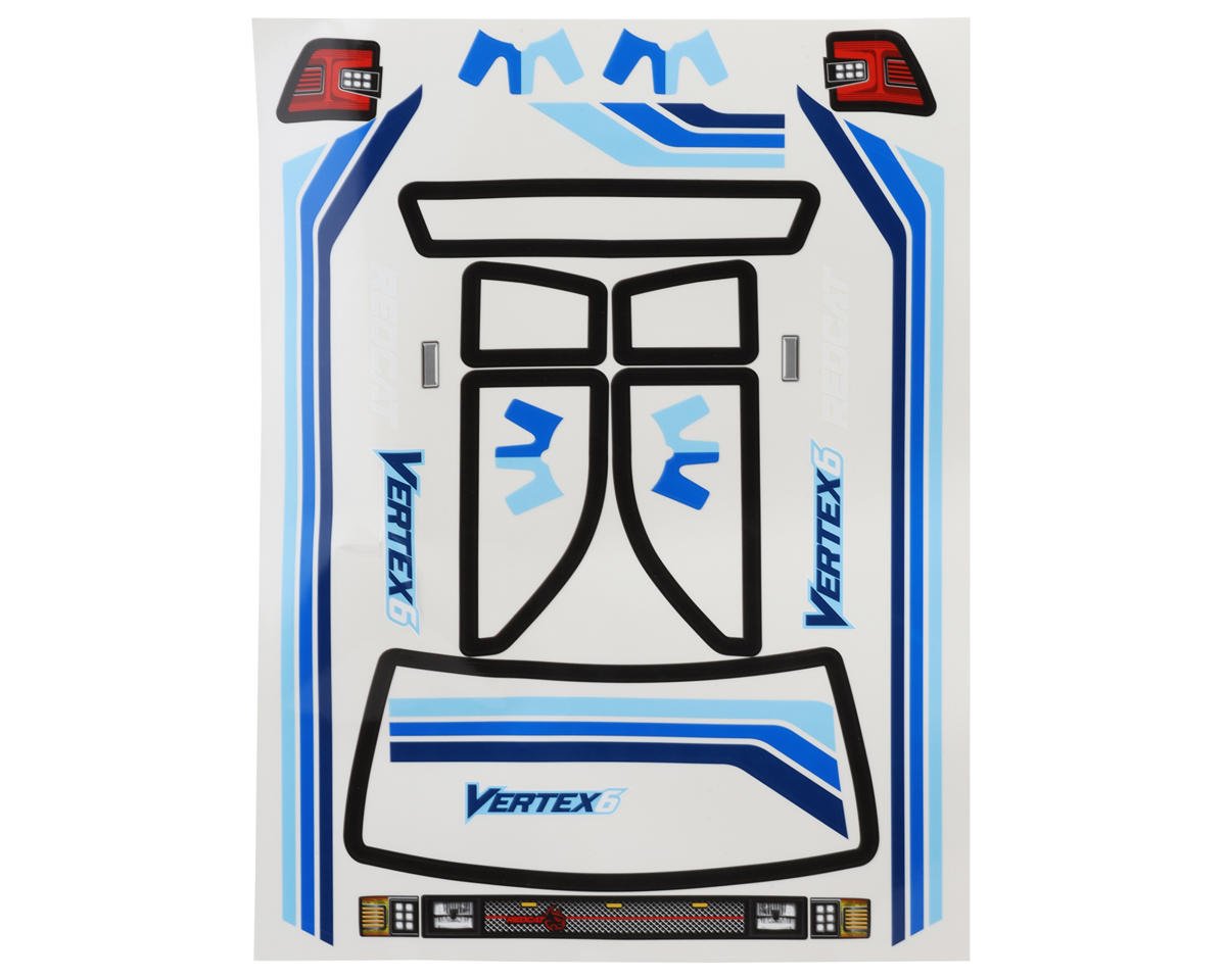 Vertex-6 1/6 Truck Body Set (Clear) w/Mounts & Decal Sheet