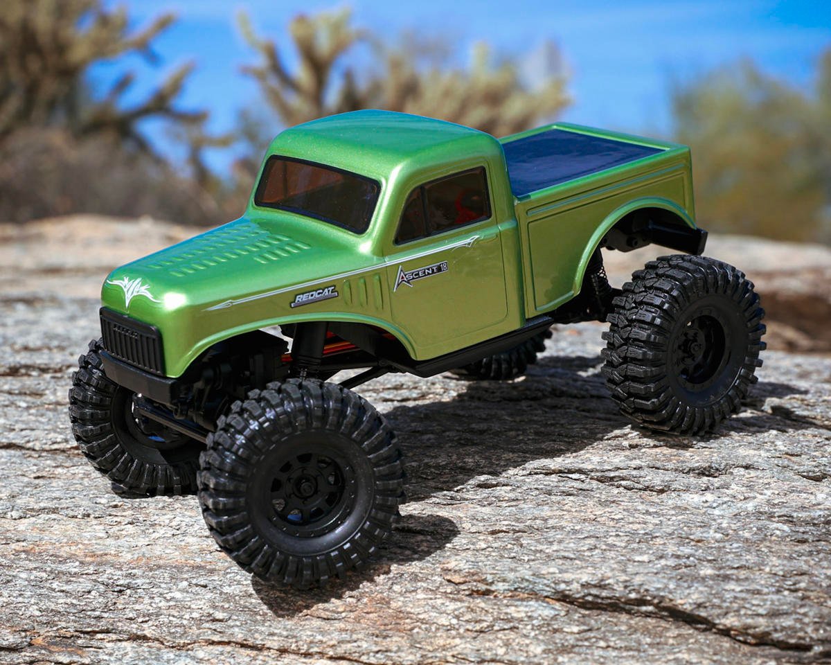 Ascent-18 1/18 4WD RTR Brushed Rock Crawler (Green) w/2.4GHz Radio, Battery & Charger