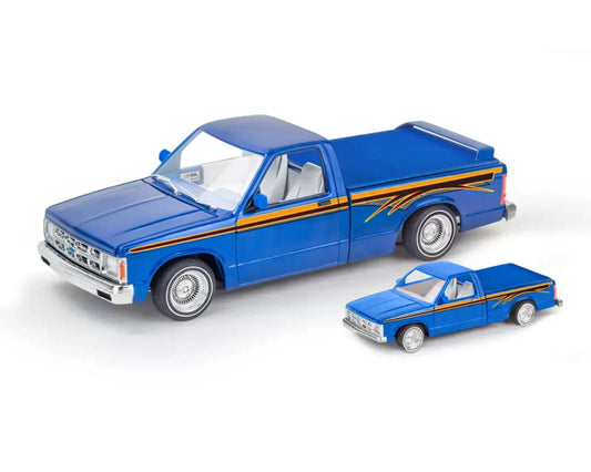 1/25 Big+Little 91' Chevy S-10 Lowrider Limited Edition Plastic Model Kit w/Die-Cast 91' S-10 Lowrider