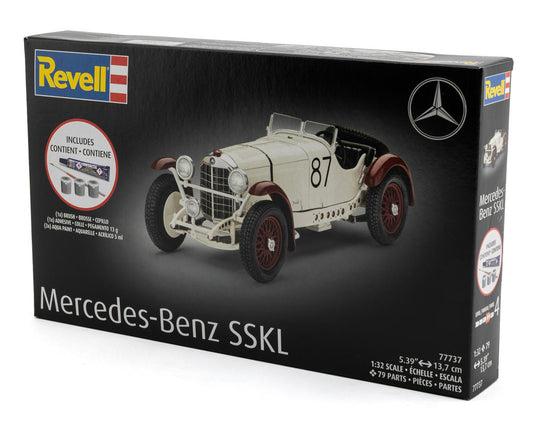 1/32 Mercedes-Benz SSKL Plastic Model Kit w/Paint, Brush & Cement