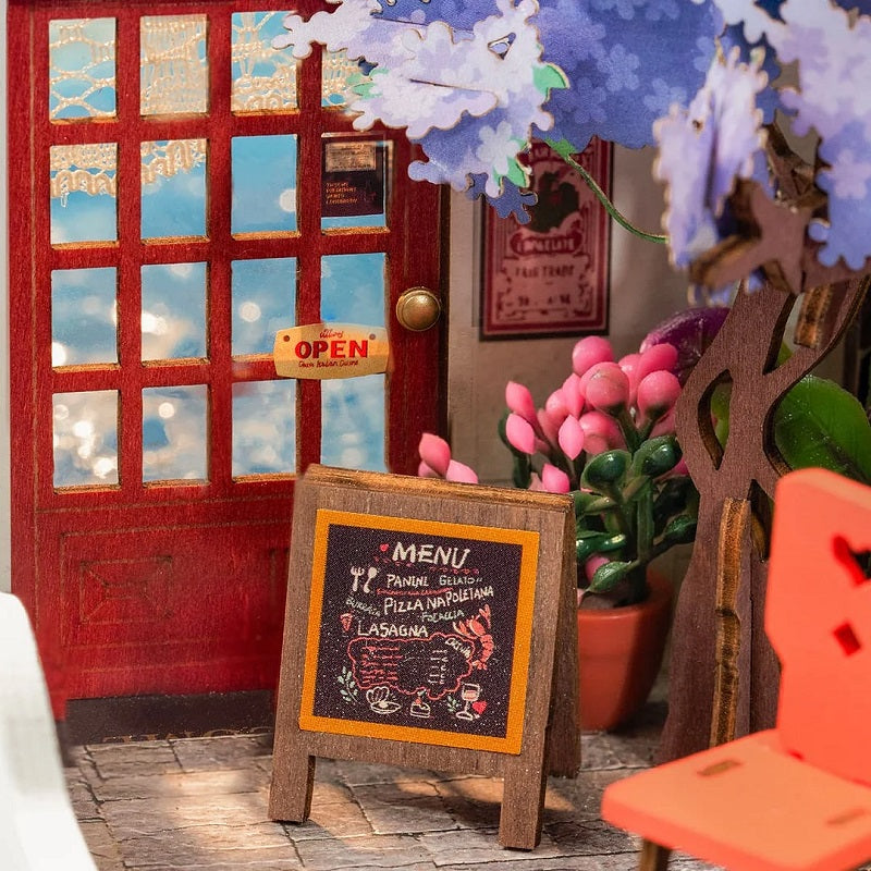 Sea Holiday Restaurant DIY Miniature 3D Wooden Model Kit