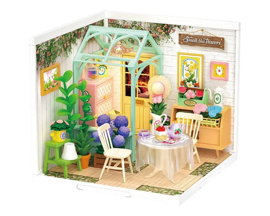 Blooming Tea Garden DIY Miniature 3D Plastic Model Kit