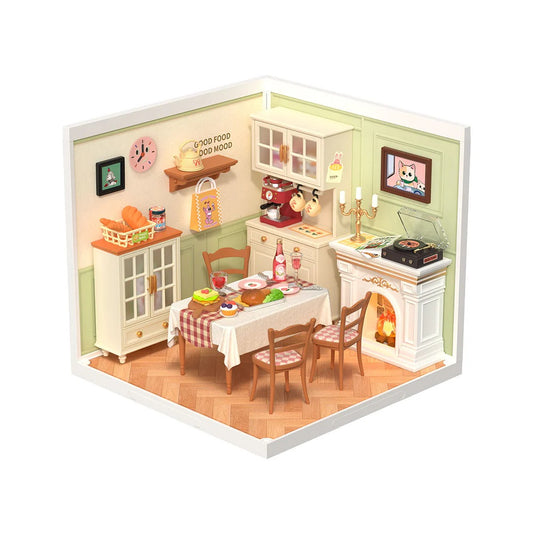 Warm Dining Room DIY Miniature 3D Plastic Model Kit