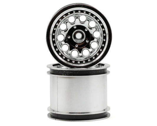 12mm Hex "Revolver 10 Hole" Rear Wheels for Traxxas 1/10 Electric Chassis (Chrome) (2)