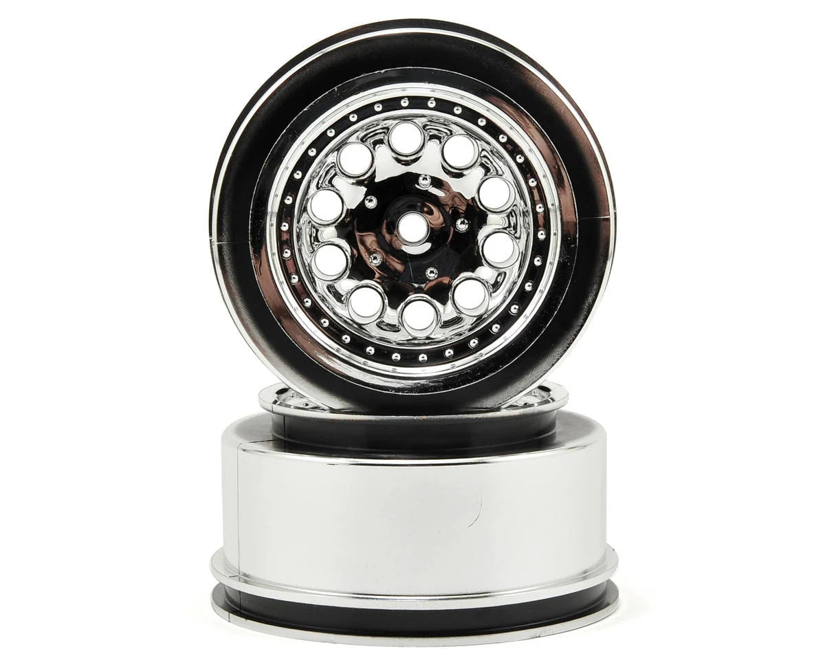 Spline Drive Front "Revolver" Short Course Wheels for Traxxas Slash (Chrome) (2)