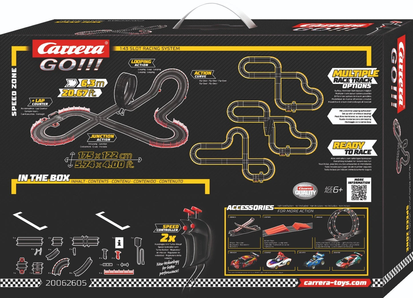 Carrera GO!!! 62605 Speed Zone 1:43 Slot Car Set