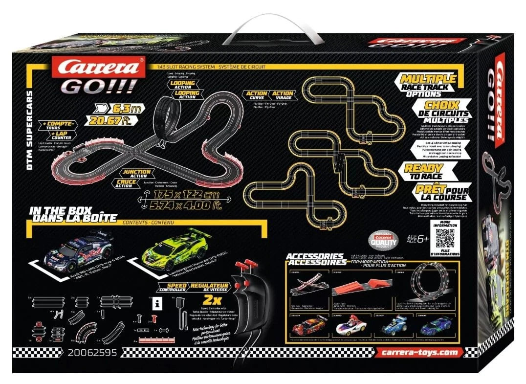 Carrera GO!!! DTM Supercars 1/43 Scale Slot Car Set