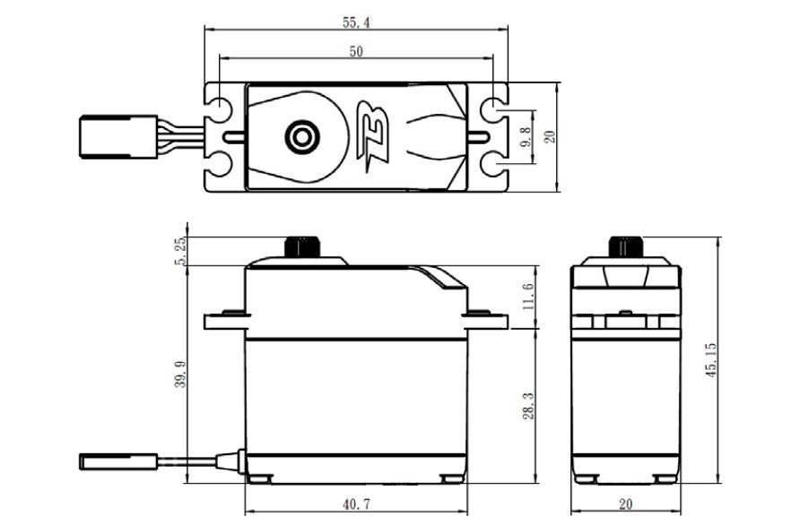 Budget Servo, 8kg-cm @ 6V, Standard Size, Metal Gears